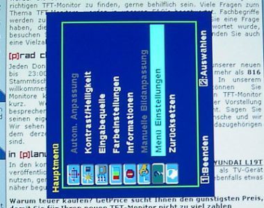 OSD Menü lässt sich drehen