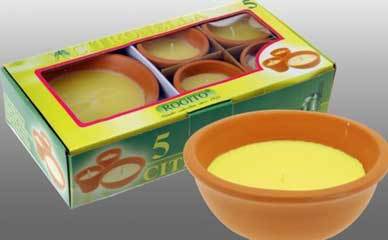 Anti-Mückenkerze aus dem Gartencenter