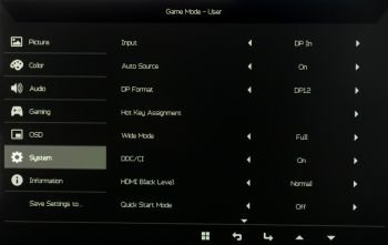 Allgemeine Einstellungen im OSD