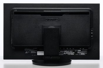 Ansicht Monitor hinten in der niedrigsten Stellung