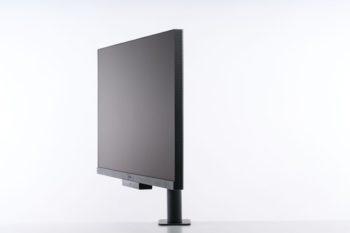 Ansicht Drehung maximal nach links – im Gelenk der Monitoraufhängung